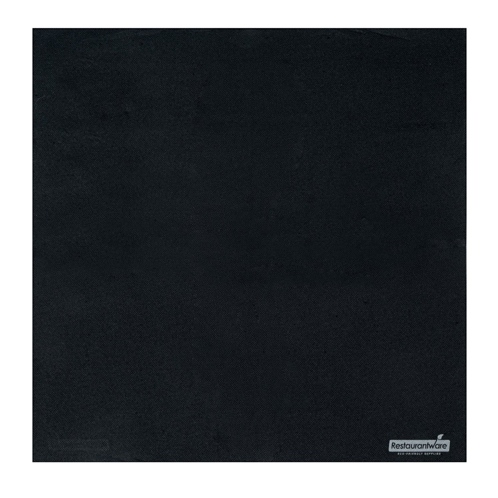 Luxenap Square Black Paper Napkin - 2-Ply, Micropoint - 15 1/2" x 15 1/4" - 50 count box