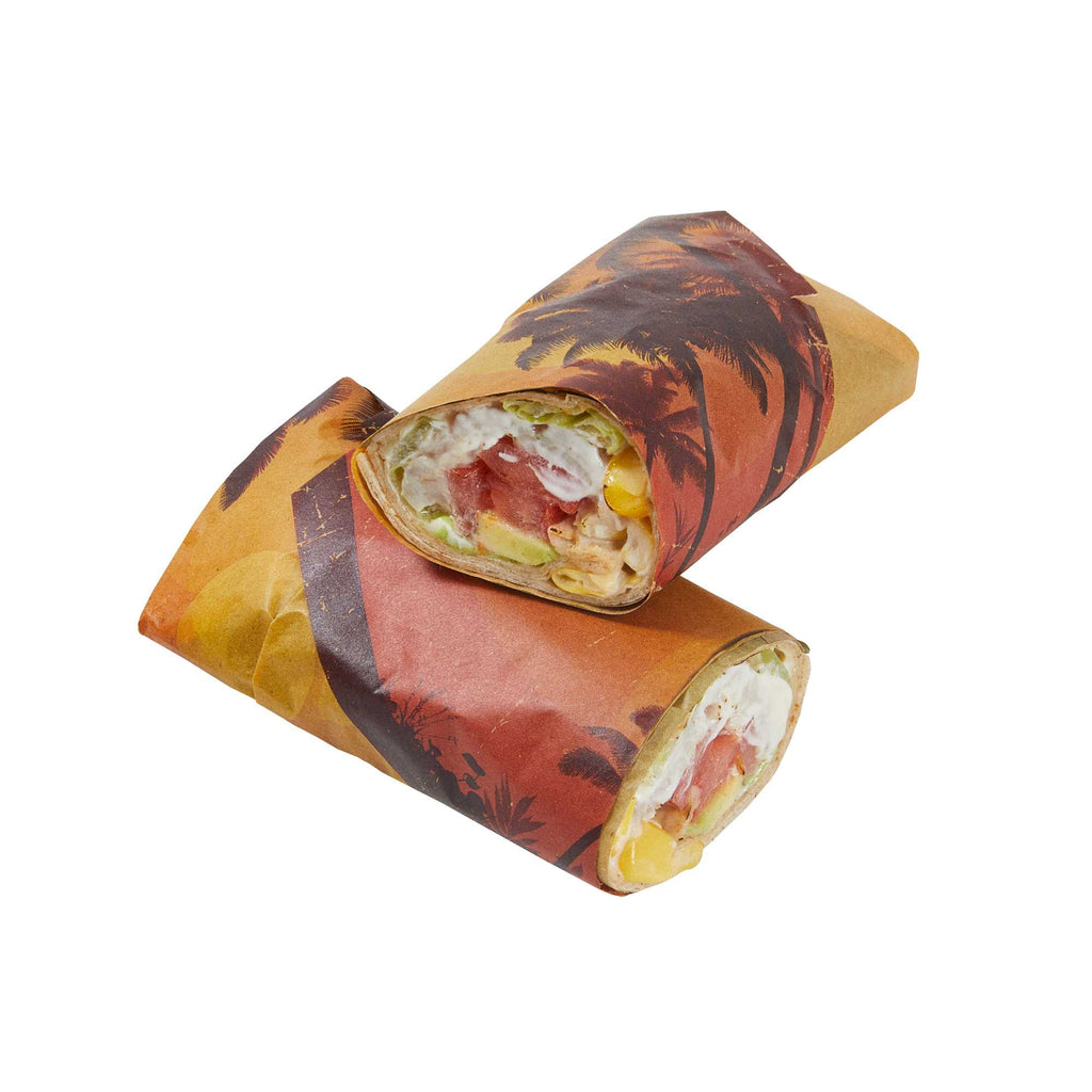 Chef 101 No PFAS Added Kraft Paper Food Wrap and Basket Liner - California Sunshine, Greaseproof, Compostable - 12" x 12" - 2000 count box