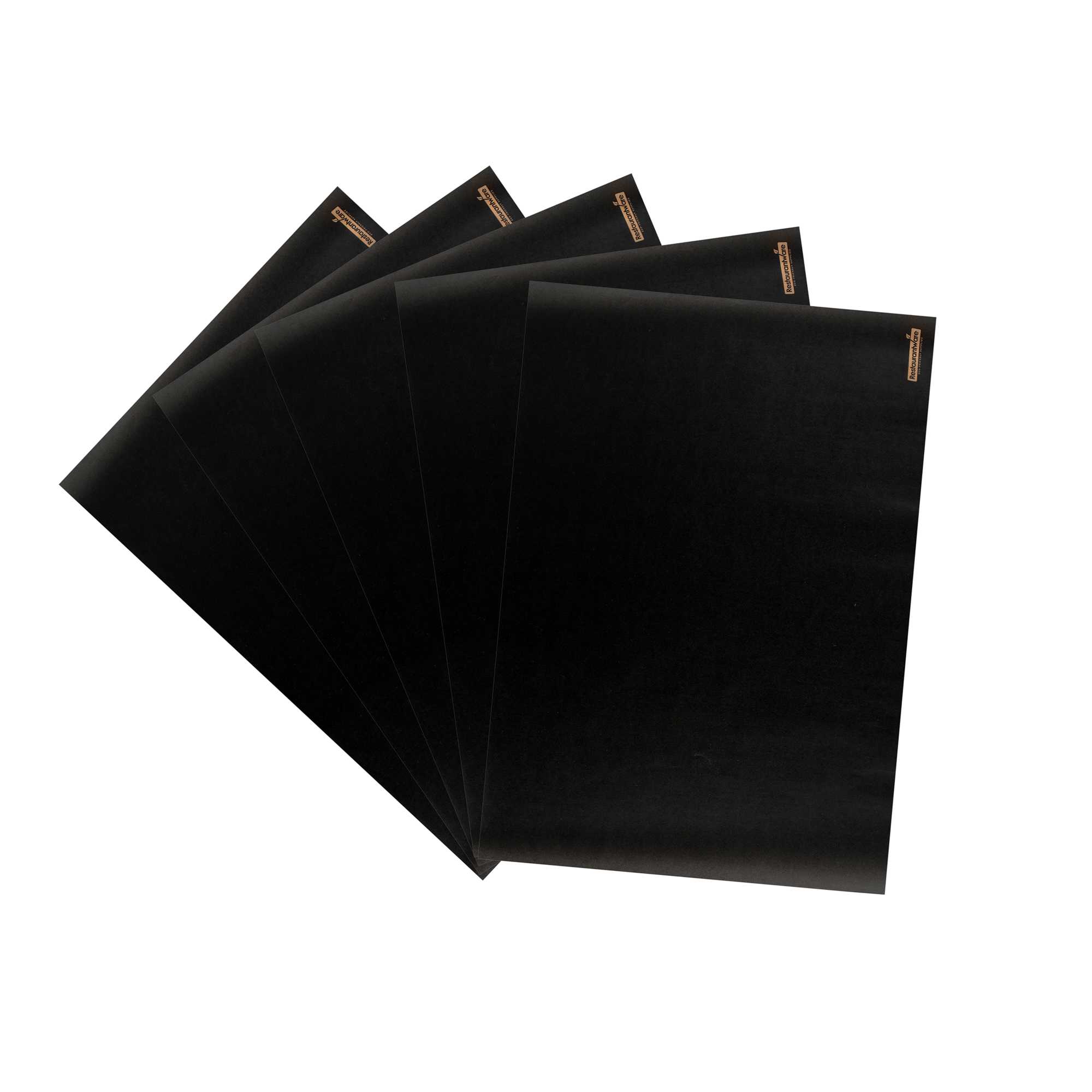 Chef 101 No PFAS Added Black Paper Food Wrap and Basket Liner - Greaseproof, Compostable - 15" x 11" - 200 count box