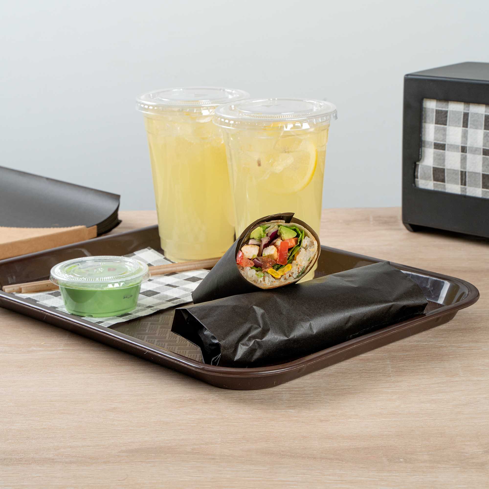Chef 101 No PFAS Added Black Paper Food Wrap and Basket Liner - Greaseproof, Compostable - 15" x 11" - 200 count box