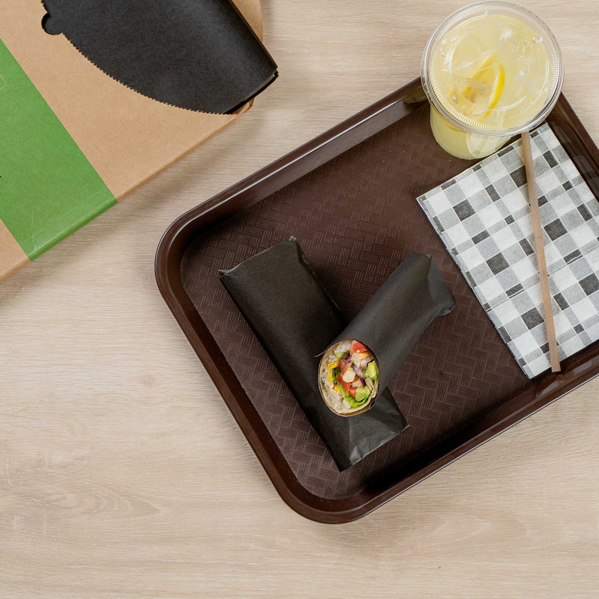 Chef 101 No PFAS Added Black Paper Food Wrap and Basket Liner - Greaseproof, Compostable - 15" x 11" - 2000 count box