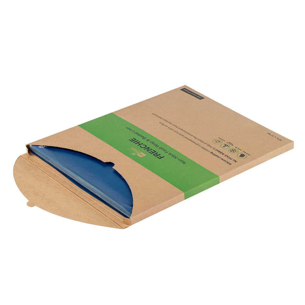 Chef 101 No PFAS Added Frenchie Paper Food Wrap and Basket Liner - Greaseproof, Compostable - 15" x 11" - 200 count box
