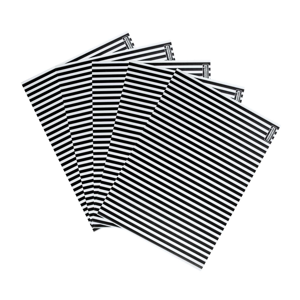 Chef 101 No PFAS Added Black and White Stripe Paper Food Wrap and Basket Liner - Greaseproof, Compostable - 15" x 11" - 200 count box
