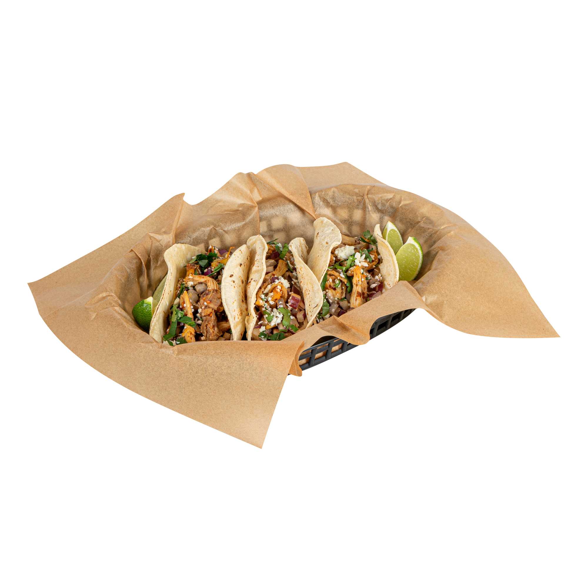Chef 101 No PFAS Added Kraft Paper Food Wrap and Basket Liner - Greaseproof - 15" x 11" - 2000 count box