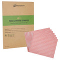 Chef 101 No PFAS Added Red and White Stripe Paper Food Wrap and Basket Liner - Greaseproof, Compostable - 15" x 11" - 200 count box