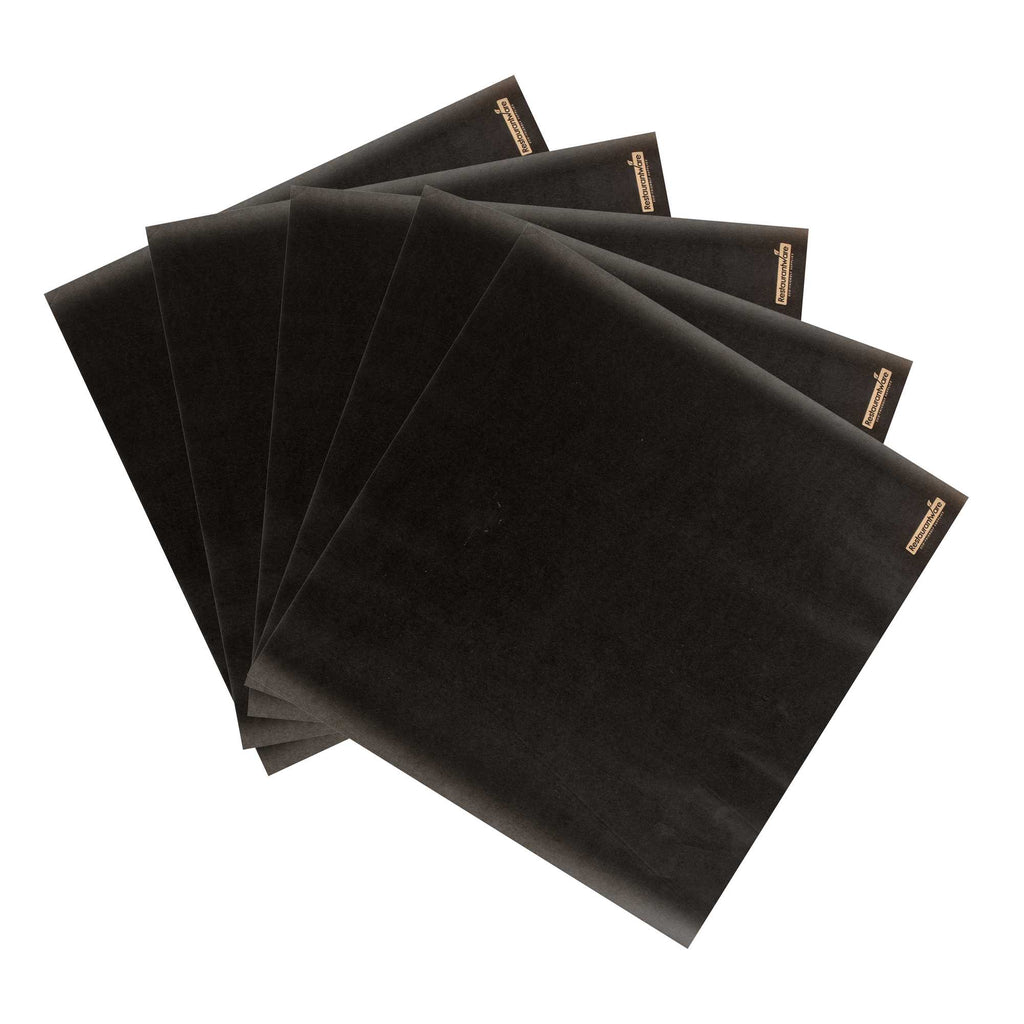 Chef 101 No PFAS Added Black Paper Bakery Wrap and Basket Liner - Greaseproof - 12" x 12" - 200 count box