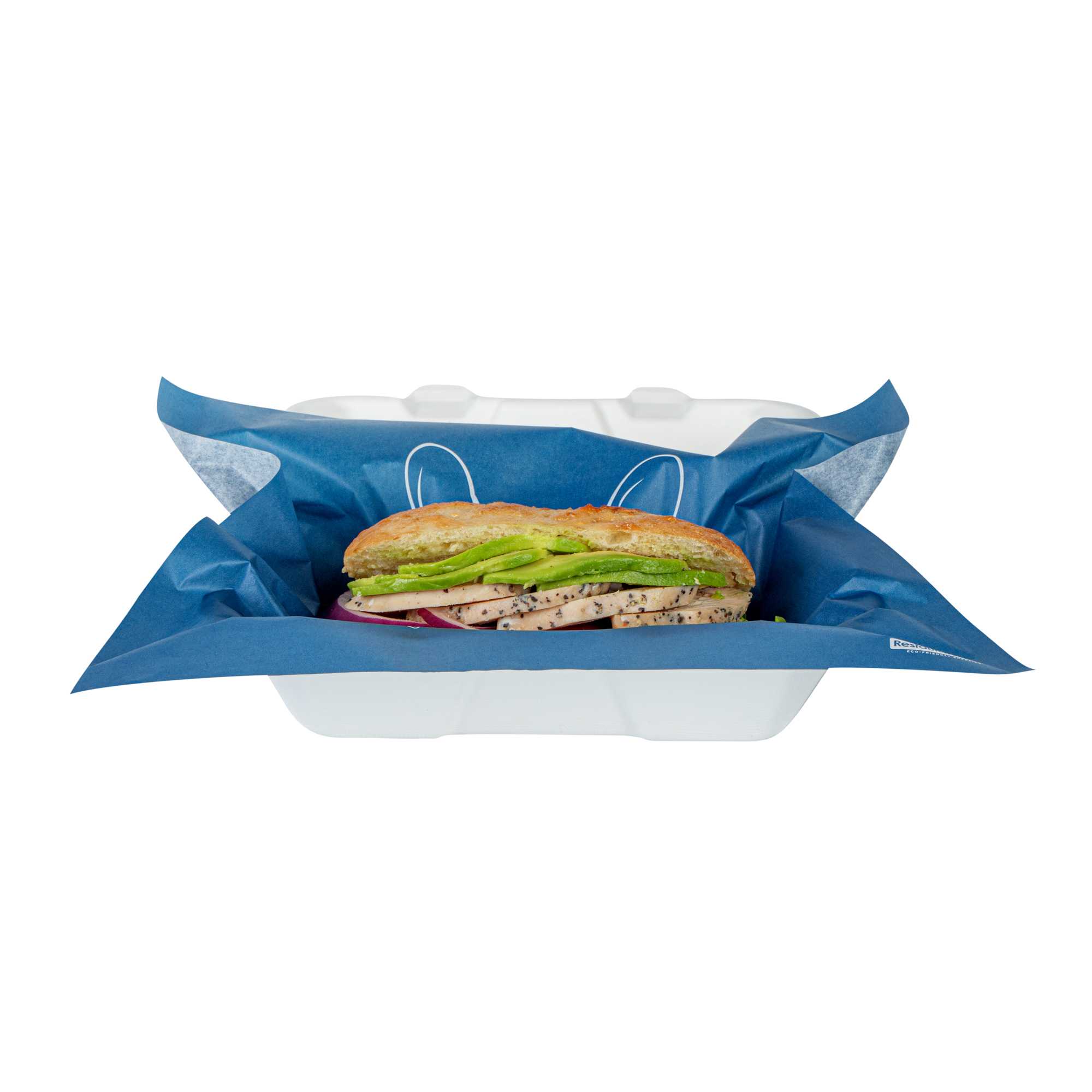 Chef 101 No PFAS Added Frenchie Paper Bakery Wrap and Basket Liner - Greaseproof - 12" x 12" - 200 count box
