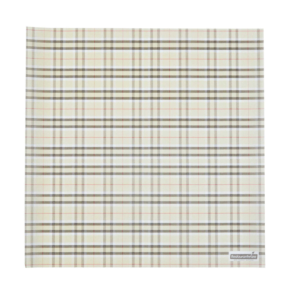 Chef 101 No PFAS Added Plaid Paper Bakery Wrap and Basket Liner - Greaseproof - 12" x 12" - 2000 count box