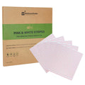 Chef 101 No PFAS Added Pink and White Stripe Paper Bakery Wrap and Basket Liner - Greaseproof - 12" x 12" - 200 count box