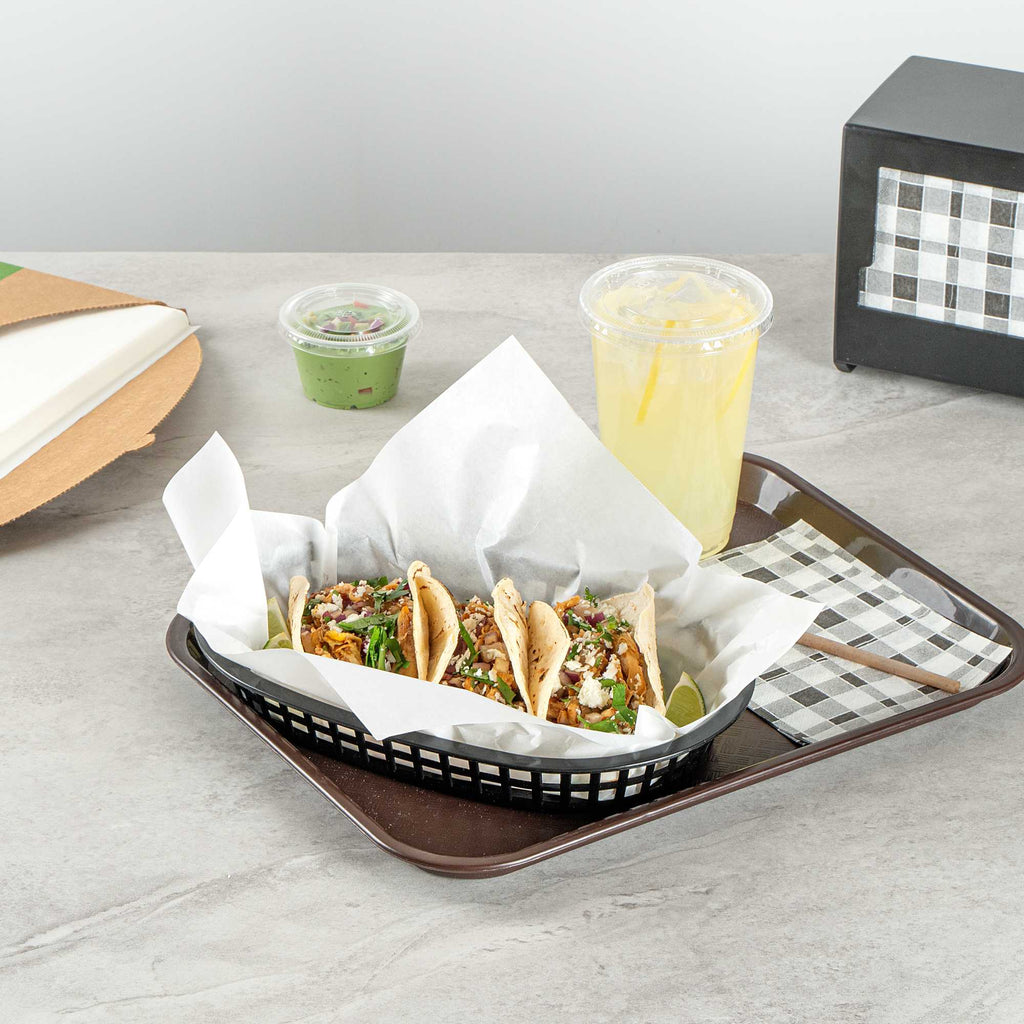 Chef 101 No PFAS Added White Paper Bakery Wrap and Basket Liner - Greaseproof - 12" x 12" - 200 count box