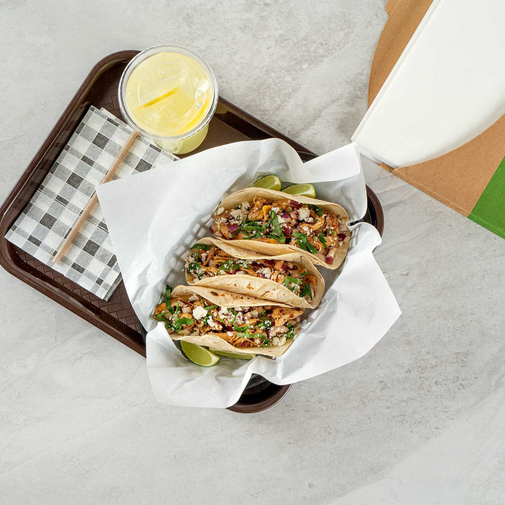 Chef 101 No PFAS Added White Paper Bakery Wrap and Basket Liner - Greaseproof - 12" x 12" - 2000 count box