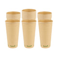 Sustain 20 oz Kraft Paper Coffee Cup - PLA Lining, Compostable, Single Wall - 3 1/2" x 3 1/2" x 6 1/4" - 1000 count box