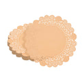 Pastry Tek Round Coral Paper Doilies - Lace - 8" x 8" - 4000 count box