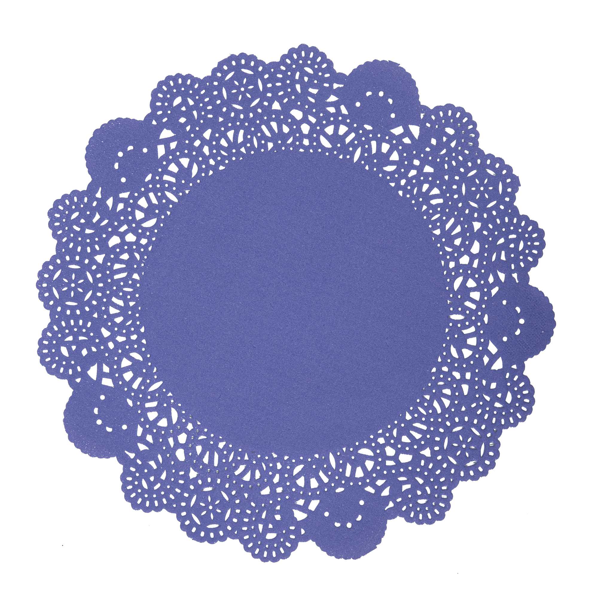 Pastry Tek Round Purple Paper Doilies - Lace - 8" x 8" - 100 count box