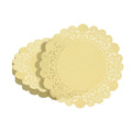 Pastry Tek Round Yellow Paper Doilies - Lace - 8" x 8" - 4000 count box