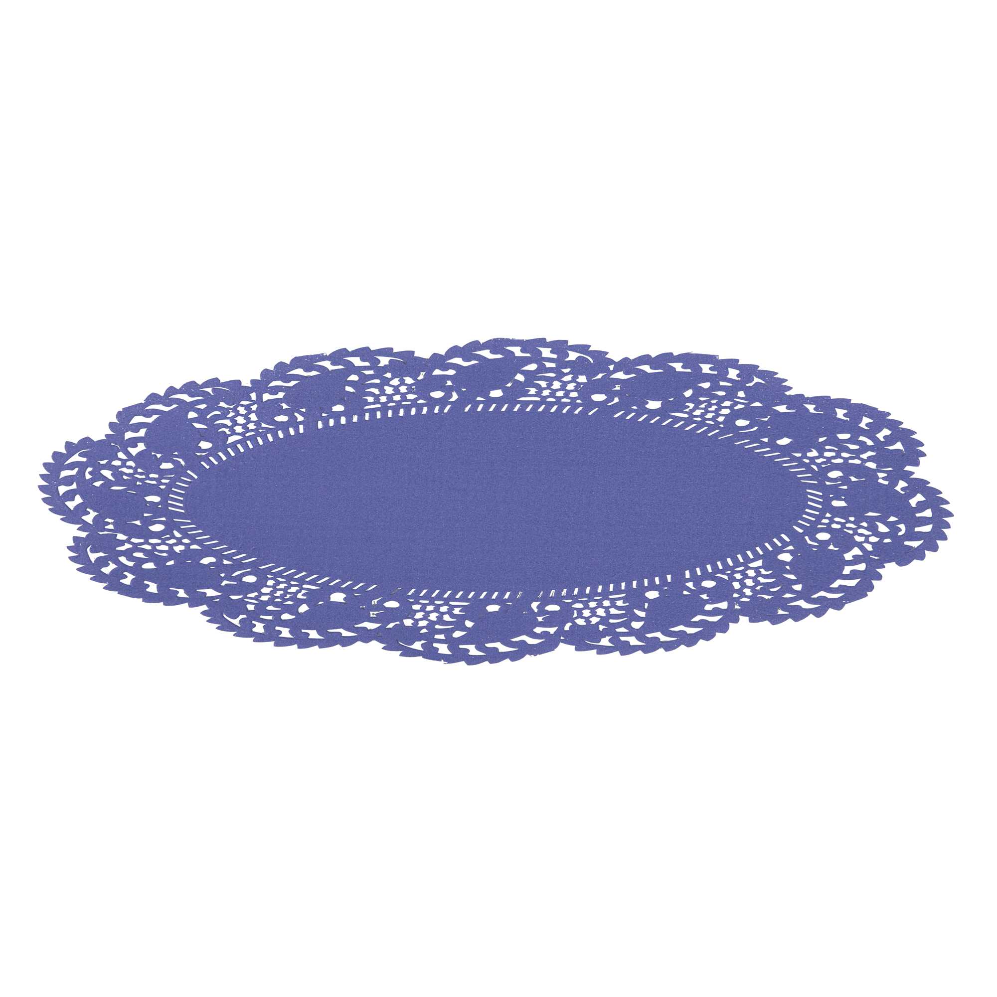 Pastry Tek Oval Purple Paper Doilies - Lace - 9" x 6 1/2" - 4000 count box