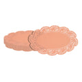 Pastry Tek Oval Coral Paper Doilies - Lace - 10 1/2" x 6 1/2" - 4000 count box