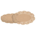 Pastry Tek Oval Kraft Paper Doilies - Lace - 10 1/2" x 6 1/2" - 4000 count box