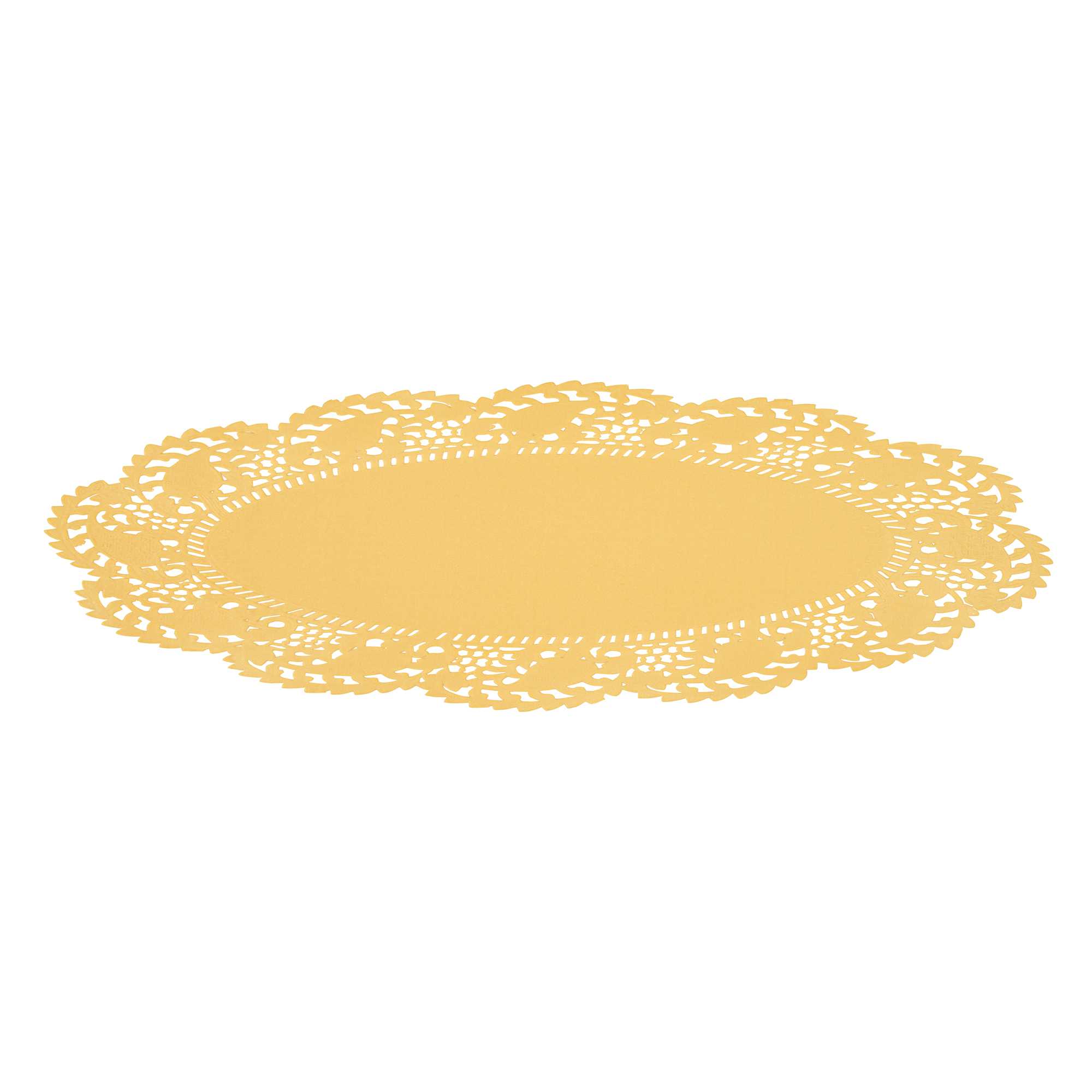 Pastry Tek Oval Orange Paper Doilies - Lace - 10 1/2" x 6 1/2" - 4000 count box