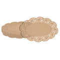 Pastry Tek Oval Kraft Paper Doilies - Lace - 12 1/2" x 8 1/2" - 4000 count box