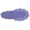 Pastry Tek Oval Purple Paper Doilies - Lace - 12 1/2" x 8 1/2" - 100 count box