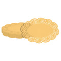 Pastry Tek Oval Orange Paper Doilies - Lace - 12 1/2" x 8 1/2" - 4000 count box