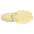 Pastry Tek Oval Yellow Paper Doilies - Lace - 12 1/2" x 8 1/2" - 4000 count box