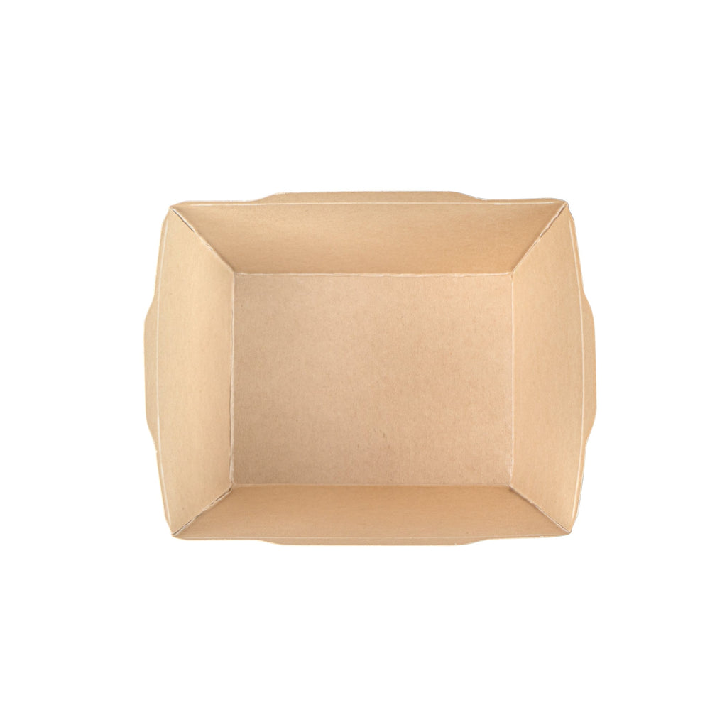 Sustain 17 oz Bamboo Paper Small Click Lock Container - with PLA Lining, Compostable - 4 1/4" x 3 1/4" x 2 3/4" - 200 count box