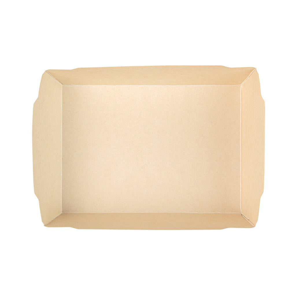 Sustain 34 oz Bamboo Paper Medium Click Lock Container - with PLA Lining, Compostable - 7 1/2" x 5 1/2" x 1 3/4" - 50 count box