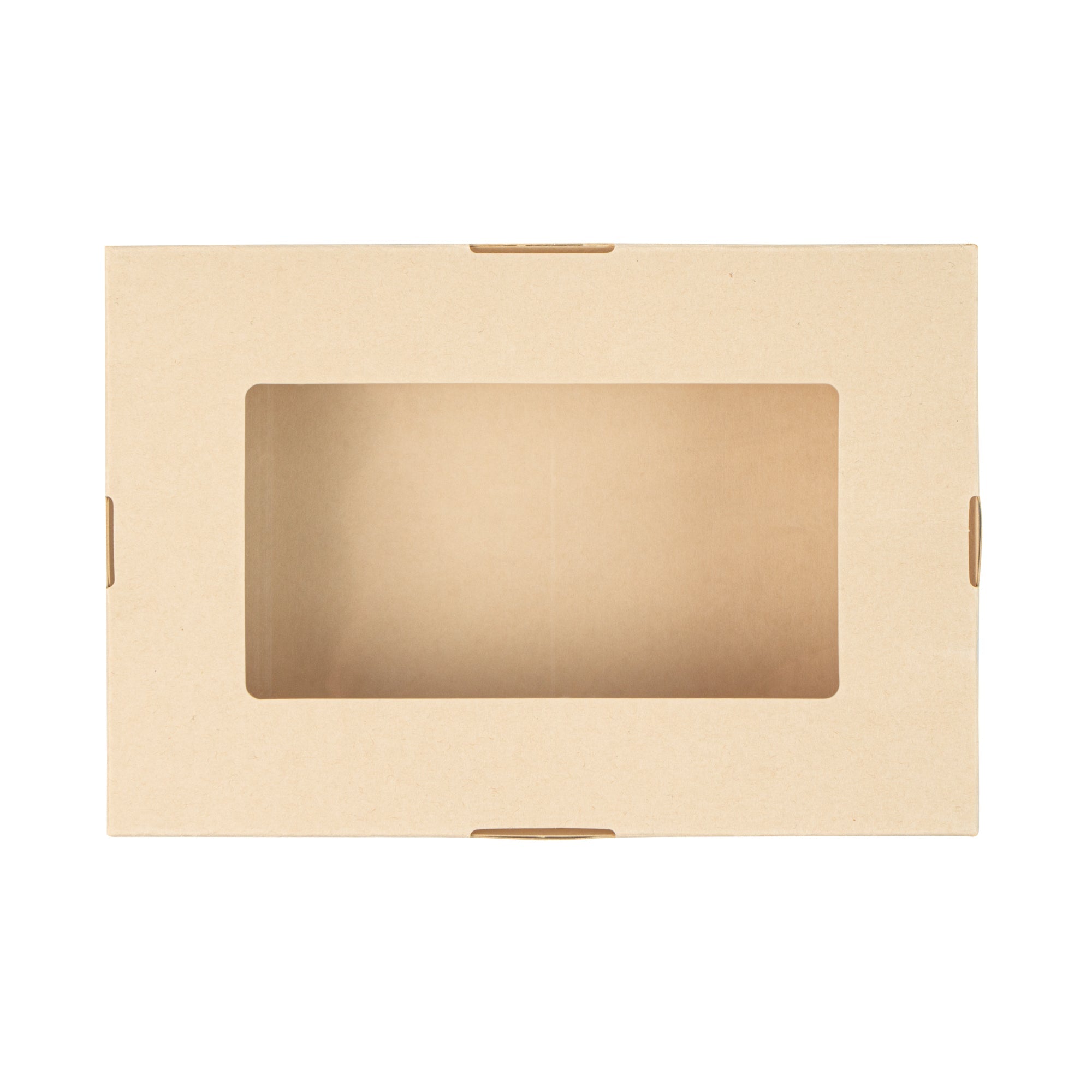 Sustain 28 oz Bamboo Paper Small Take Out Container - with PLA Lining and Window, Compostable - 7 1/2" x 5" x 1 1/2" - 200 count box