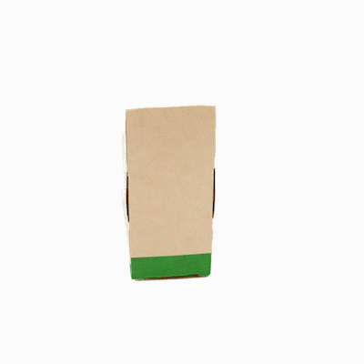 Sustain Bamboo Paper Small Sandwich Box - with PLA Lining and Window, Compostable - 4 3/4" x 4 3/4" x 2" - 50 count box
