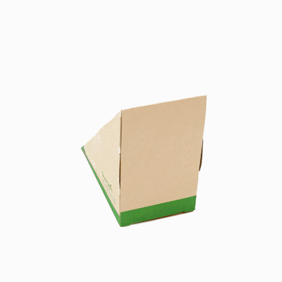 Sustain Bamboo Paper Medium Sandwich Box - with PLA Lining and Window, Compostable - 4 3/4" x 4 3/4" x 2 3/4" - 200 count box