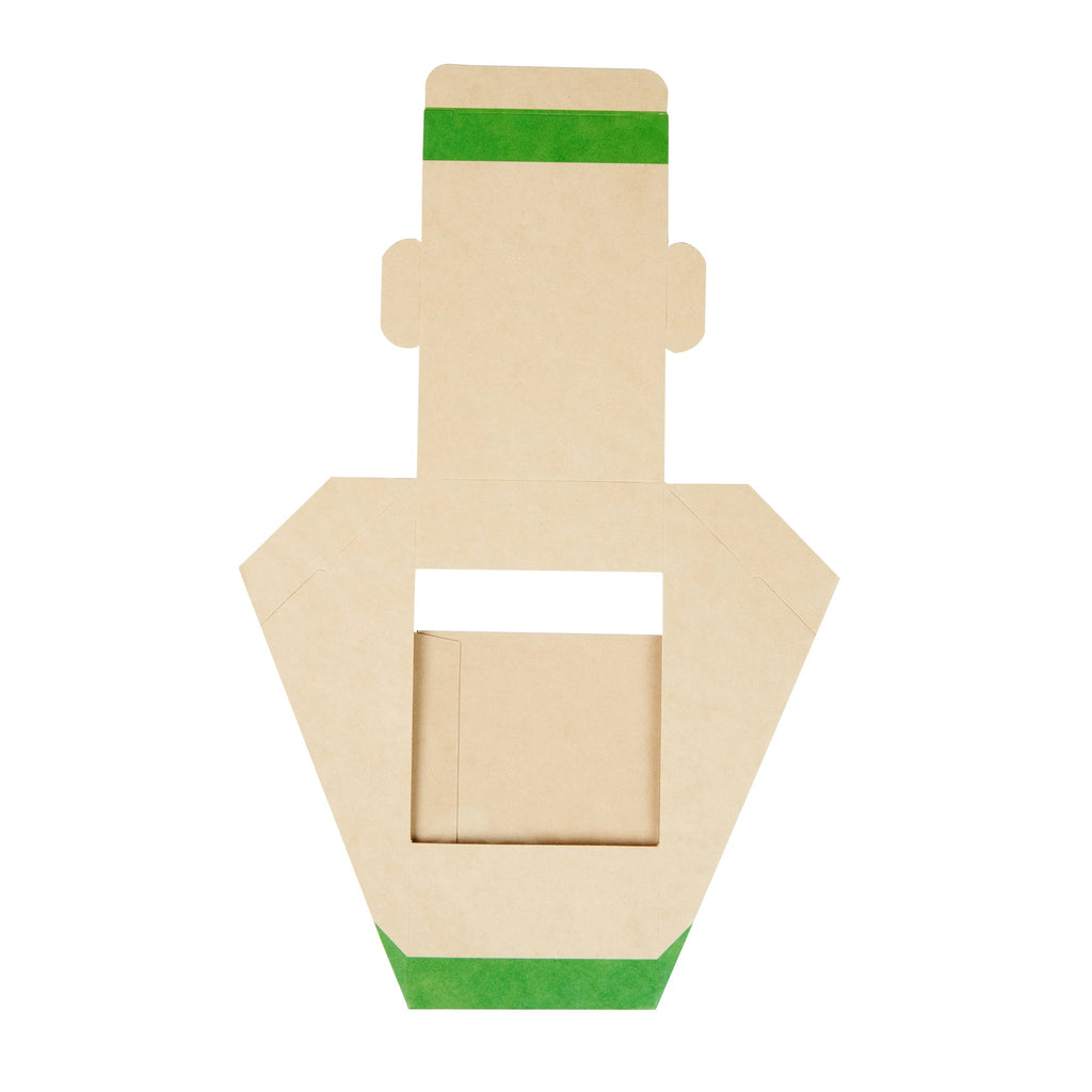 Sustain Bamboo Paper Large Sandwich Box - with PLA Lining and Window, Compostable - 4 3/4" x 4 3/4" x 3 1/4" - 200 count box