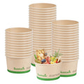 Sustain 12 oz Round Bamboo Paper To Go Cup - with PLA Lining, Compostable - 4" x 4" x 2 1/4" - 50 count box