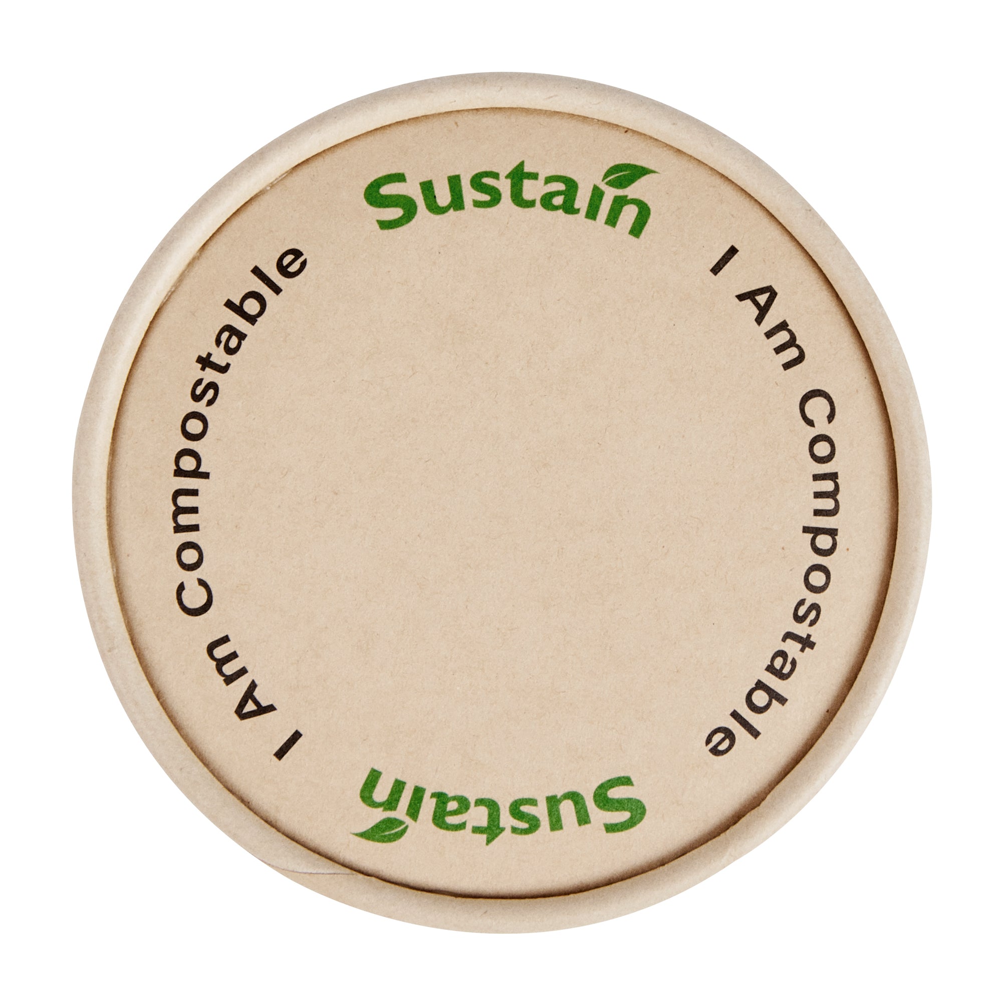 Sustain Round Bamboo Paper To Go Cup Lid - with PLA Lining, Fits 5 oz - 200 count box