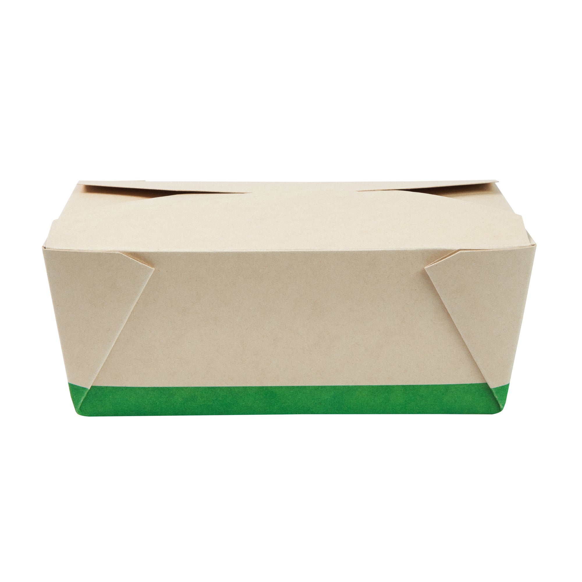 Sustain 45 oz Rectangle Bamboo Paper #8 Bio Box Take Out Container - with PLA Lining, Compostable - 6 3/4" x 5 1/2" x 2 1/2" - 50 count box