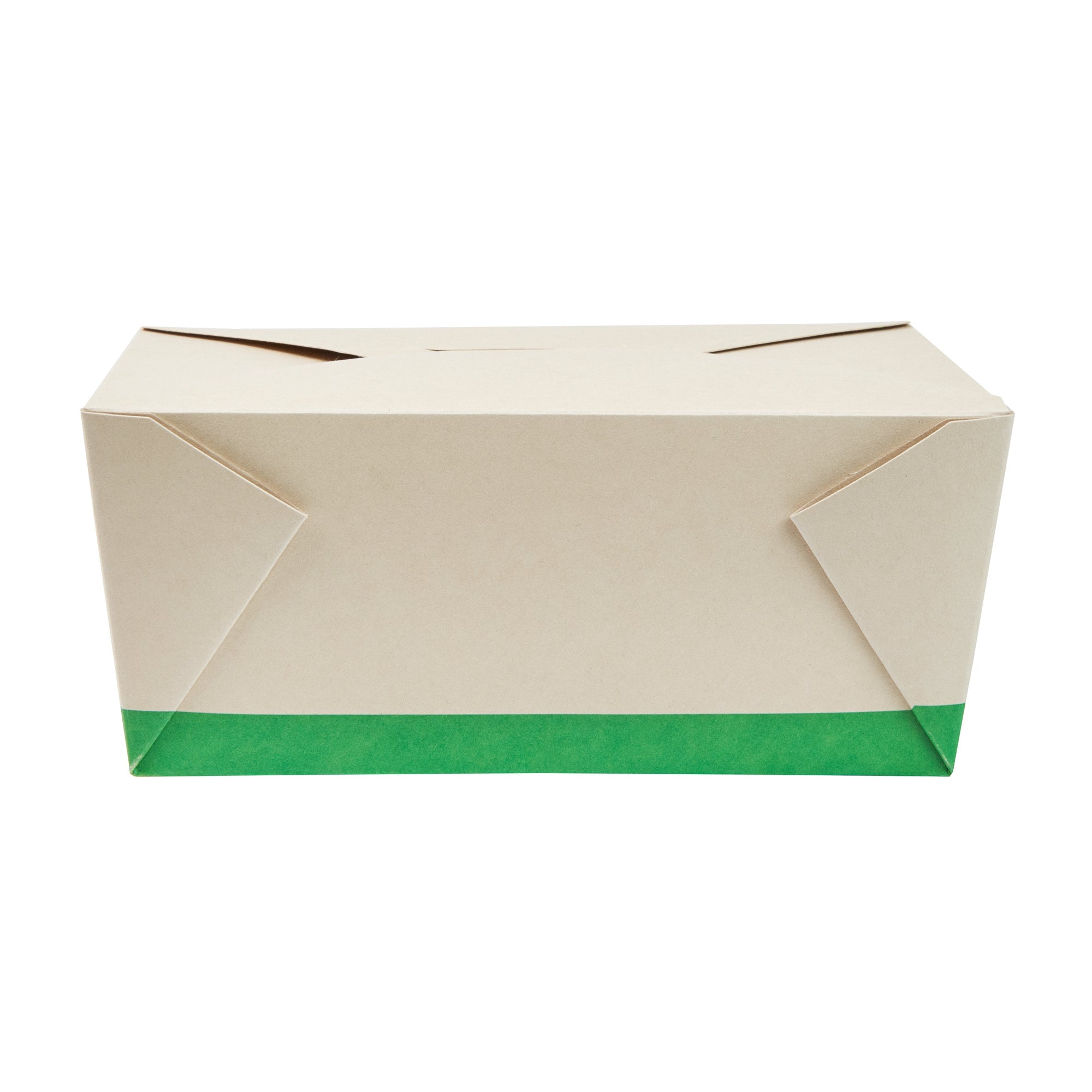 Sustain 98 oz Rectangle Bamboo Paper #4 Bio Box Take Out Container - with PLA Lining, Compostable - 8 1/2" x 6 1/4" x 3 1/2" - 200 count box