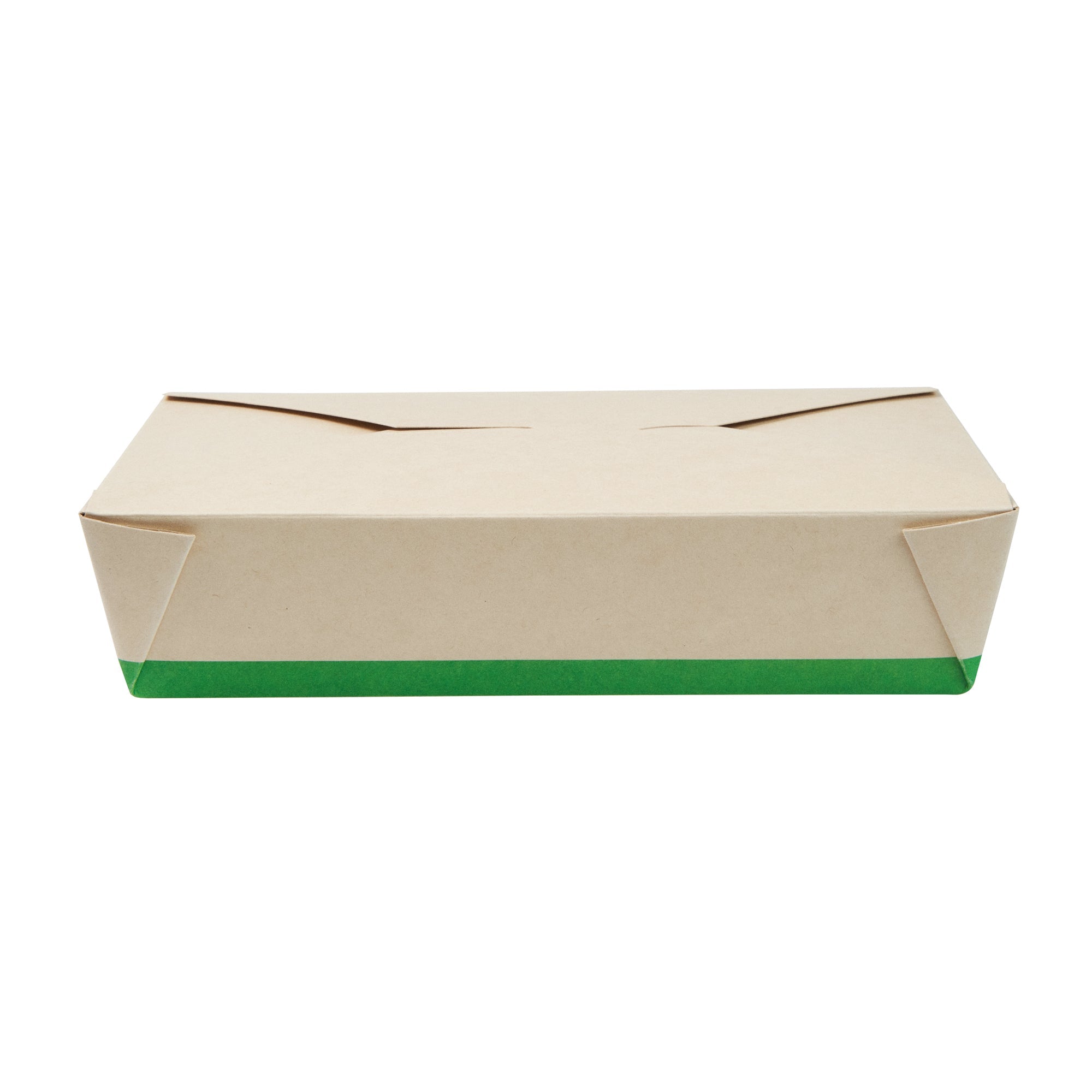 Sustain 49 oz Rectangle Bamboo Paper #2 Bio Box Take Out Container - with PLA Lining, Compostable - 8 1/2" x 6 1/4" x 2" - 200 count box
