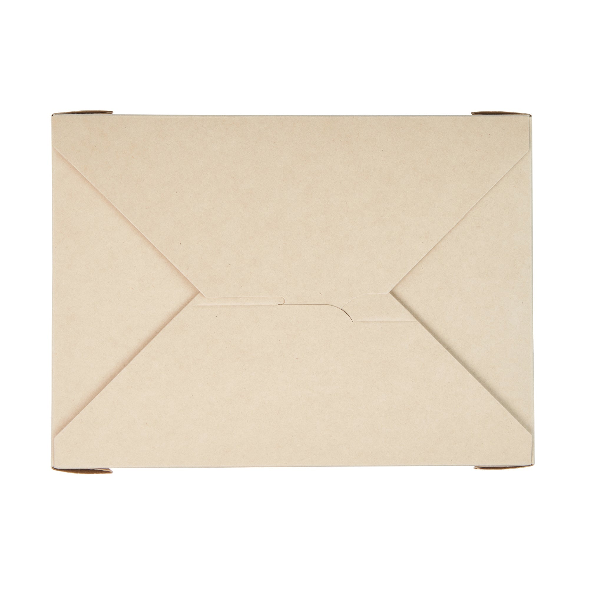 Sustain 49 oz Rectangle Bamboo Paper #2 Bio Box Take Out Container - with PLA Lining, Compostable - 8 1/2" x 6 1/4" x 2" - 200 count box