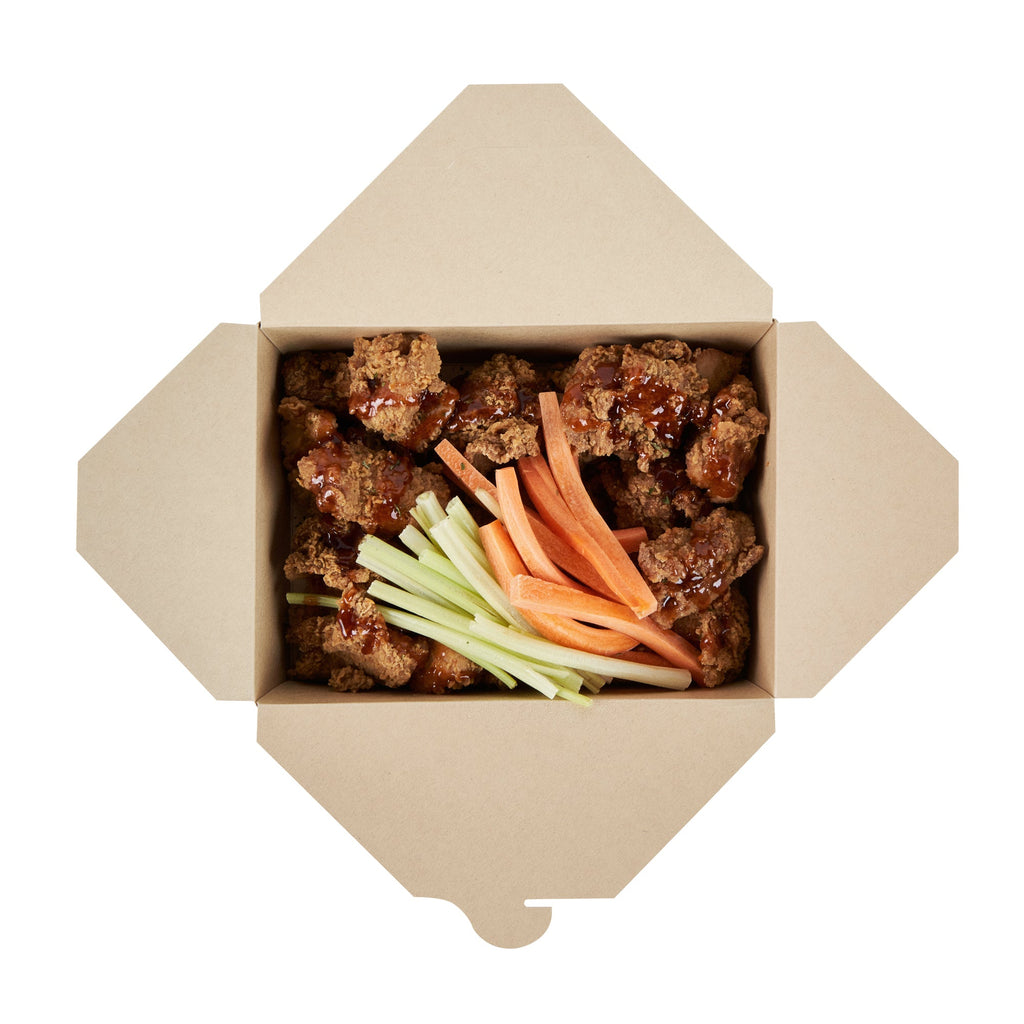 Sustain 71 oz Rectangle Bamboo Paper #3 Bio Box Take Out Container - with PLA Lining, Compostable - 8 1/2" x 6 1/4" x 2 1/2" - 200 count box
