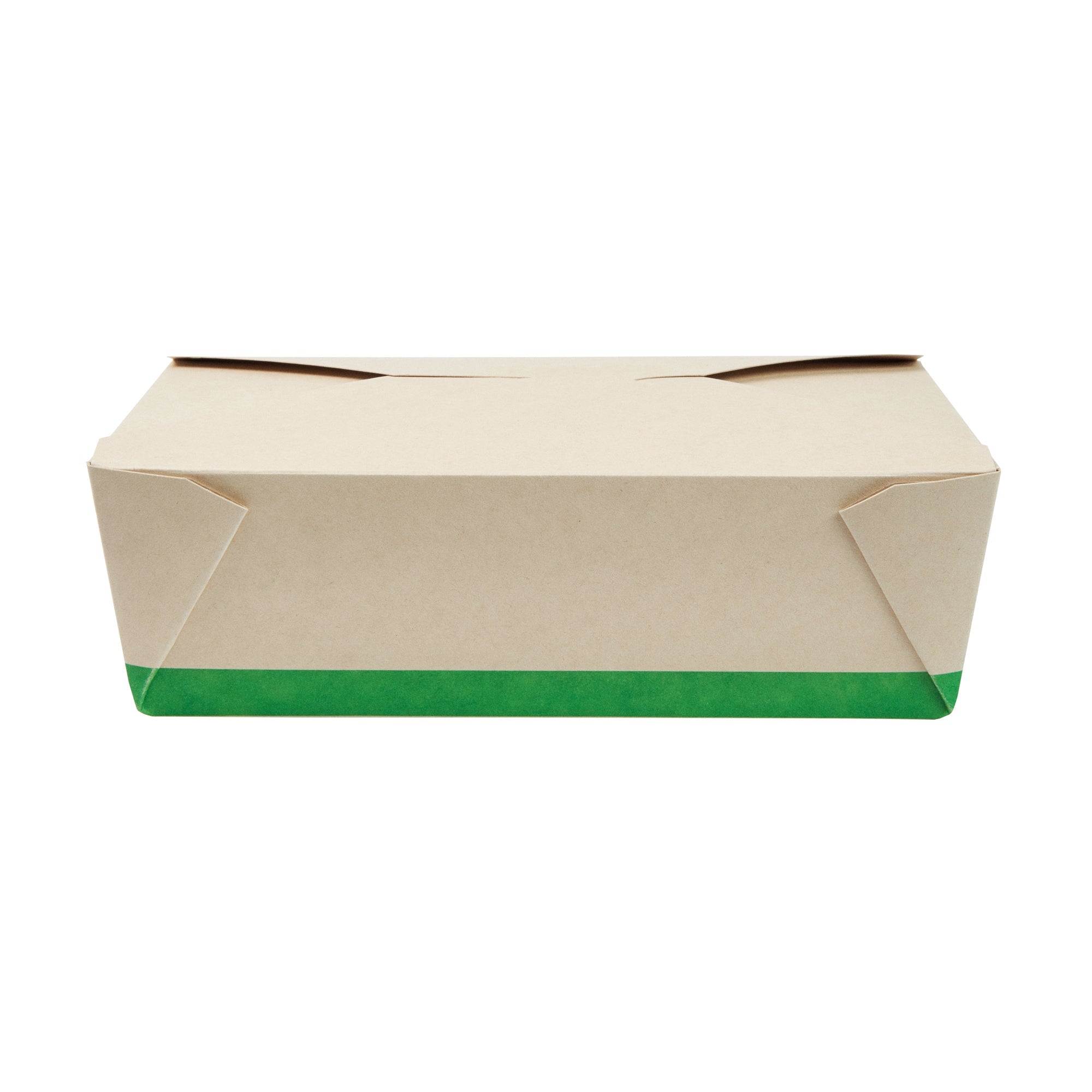 Sustain 71 oz Rectangle Bamboo Paper #3 Bio Box Take Out Container - with PLA Lining, Compostable - 8 1/2" x 6 1/4" x 2 1/2" - 200 count box