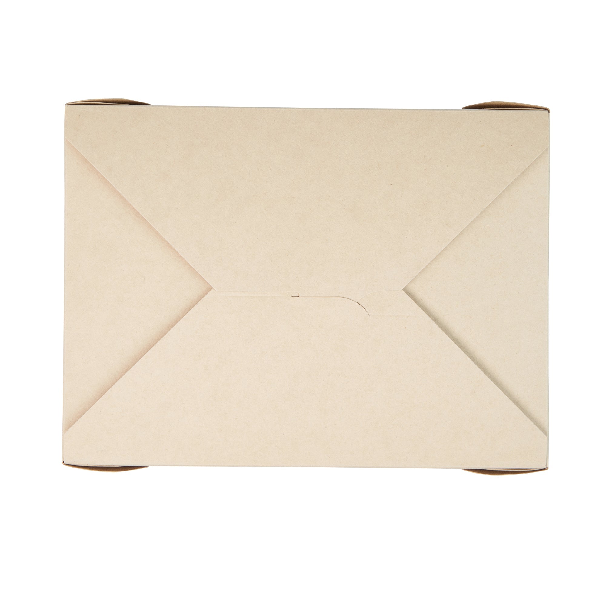 Sustain 71 oz Rectangle Bamboo Paper #3 Bio Box Take Out Container - with PLA Lining, Compostable - 8 1/2" x 6 1/4" x 2 1/2" - 200 count box