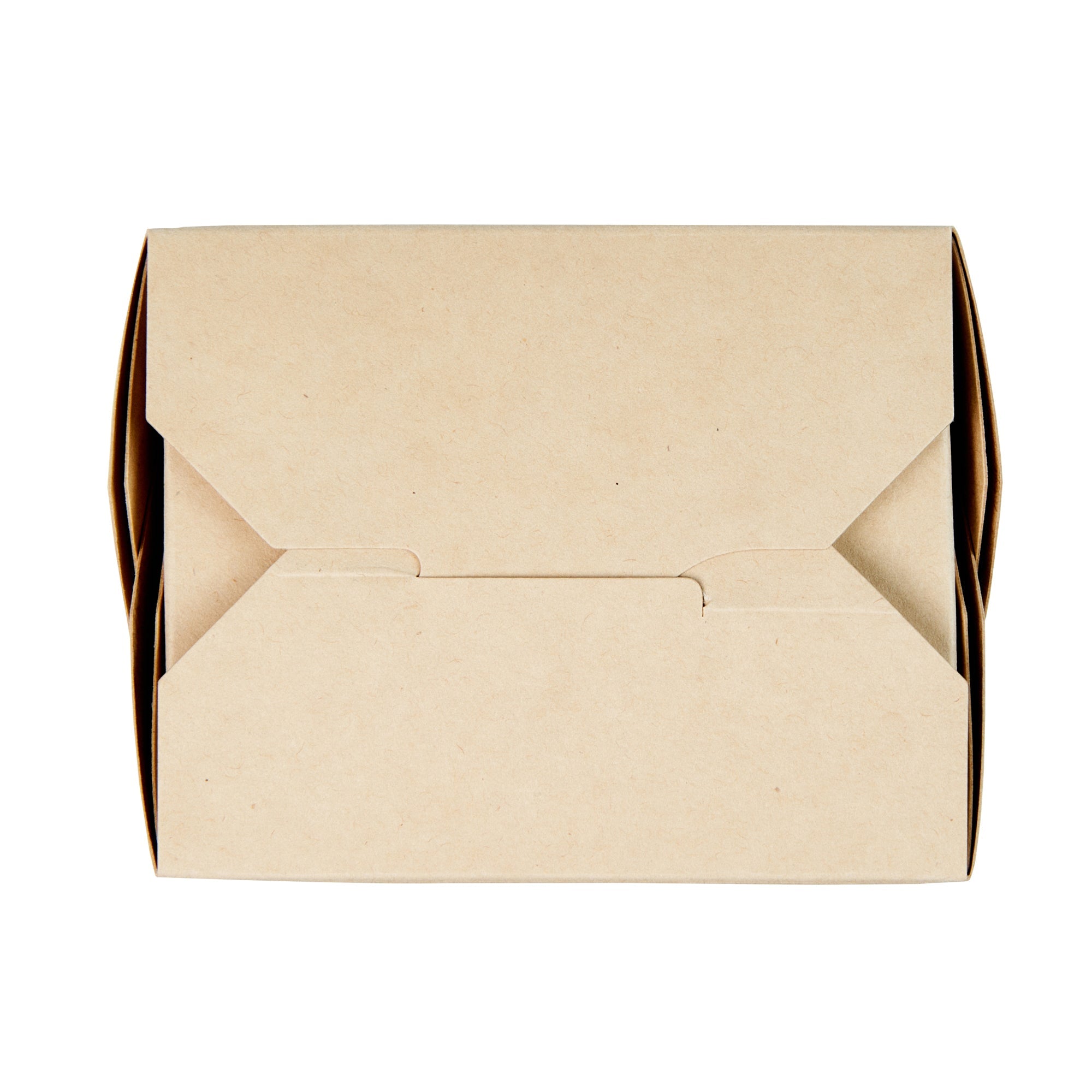 Sustain 16 oz Square Bamboo Paper Noodle Take Out Container - with PLA Lining, Compostable - 3 1/2" x 3" x 3 1/4" - 200 count box
