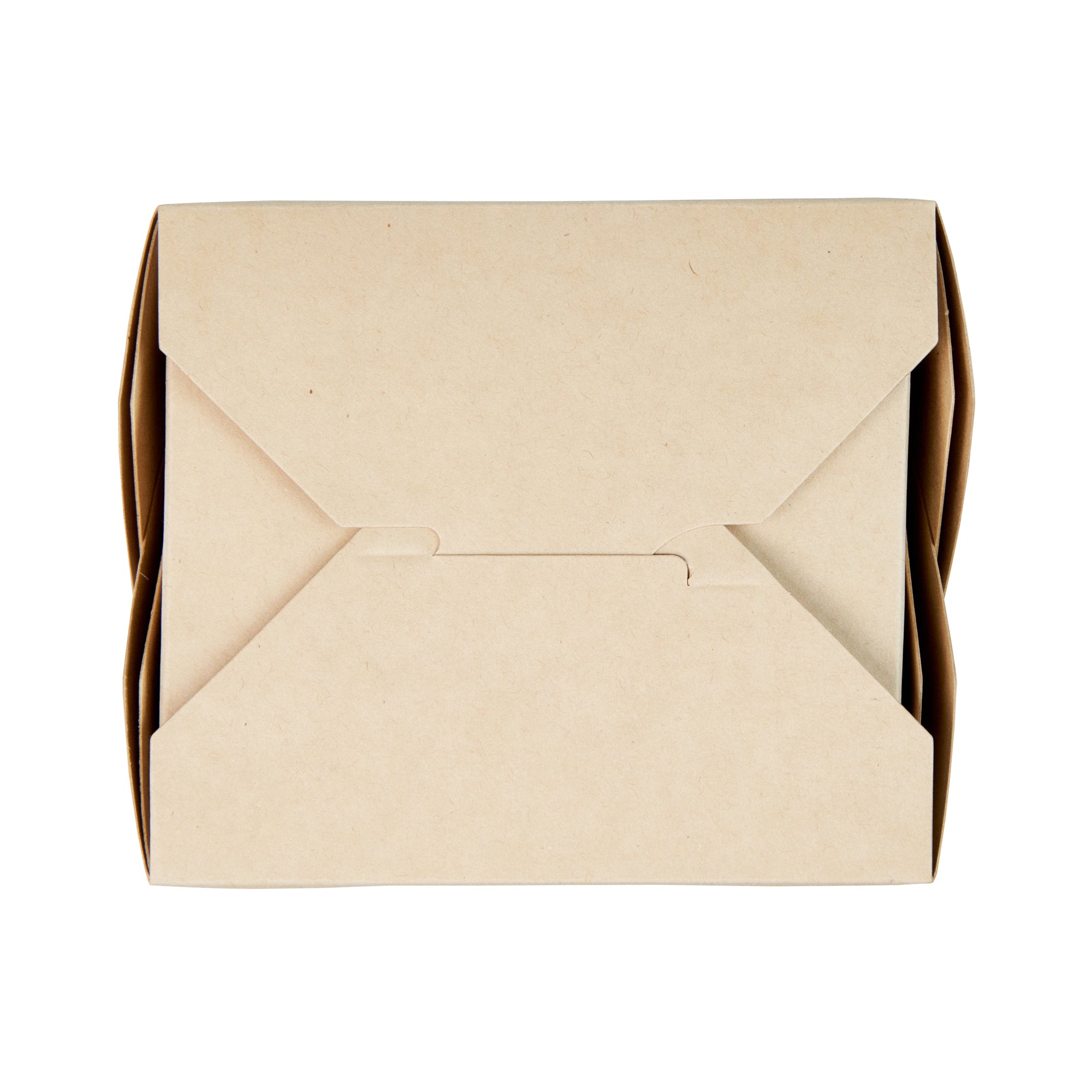 Sustain 26 oz Square Bamboo Paper Noodle Take Out Container - with PLA Lining, Compostable - 4" x 3 1/2" x 4" - 50 count box