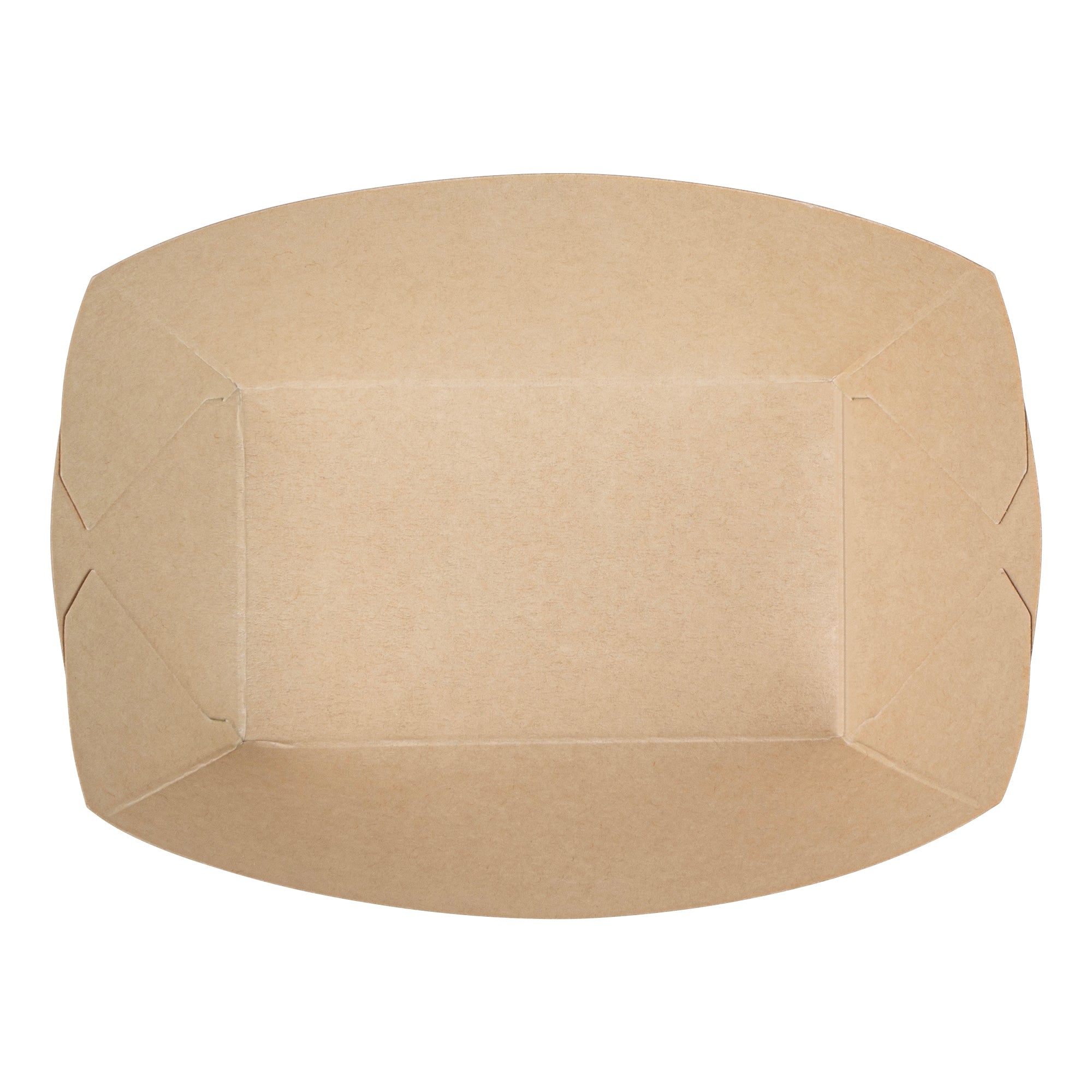 Sustain 6 oz Bamboo Paper #40 Food Tray / Boat - with PLA Lining, Compostable - 3 1/4" x 2" x 1 1/2" - 400 count box