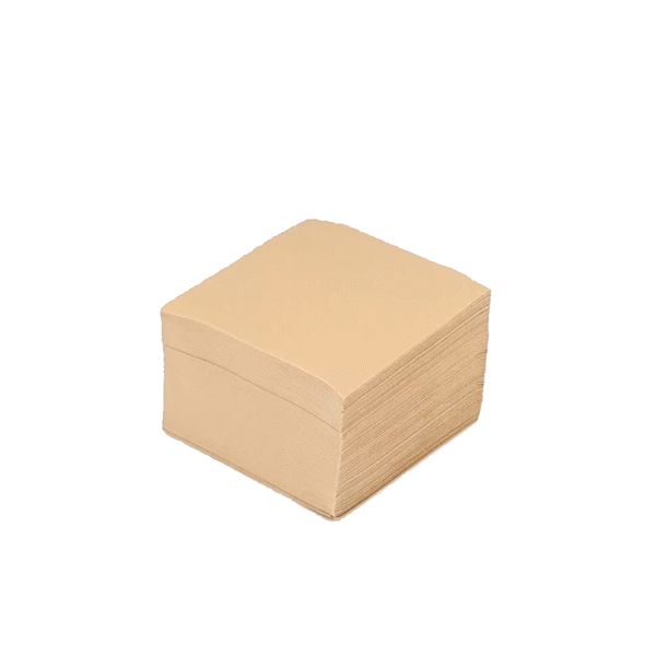 Luxenap Square Kraft Paper Linen-Feel Cocktail Napkin - Air Laid - 9 1/2" x 9 1/2" - 50 count box