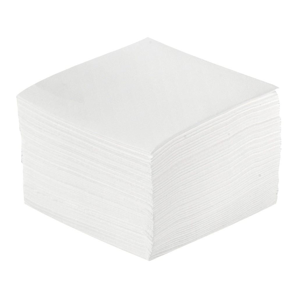 Luxenap Square White Paper Linen-Feel Cocktail Napkin - Air Laid - 9 1/2" x 9 1/2" - 50 count box
