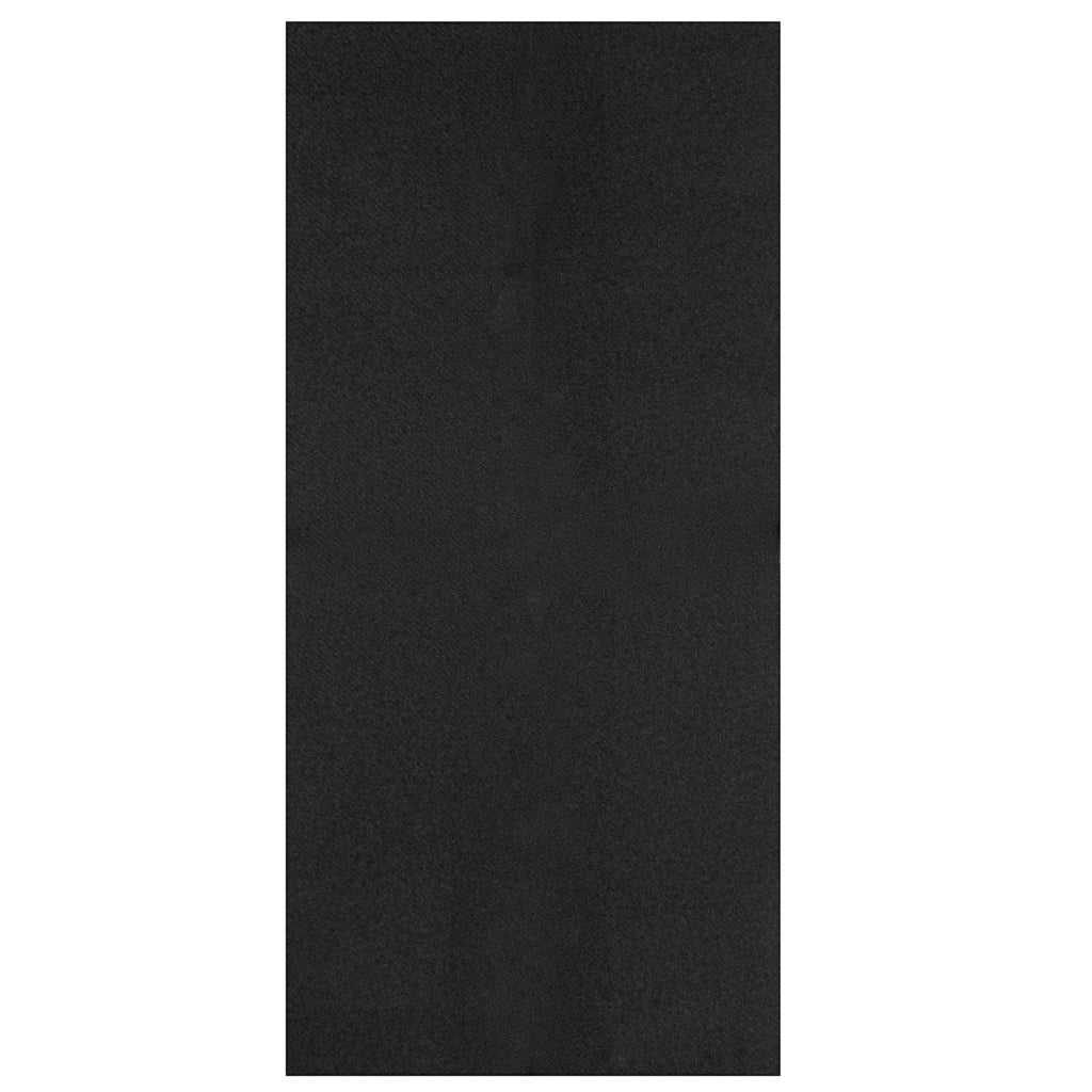 Luxenap Rectangle Black Paper Linen-Feel Guest Towel / Napkin - Air Laid - 15 3/4" x 7 3/4" - 50 count box