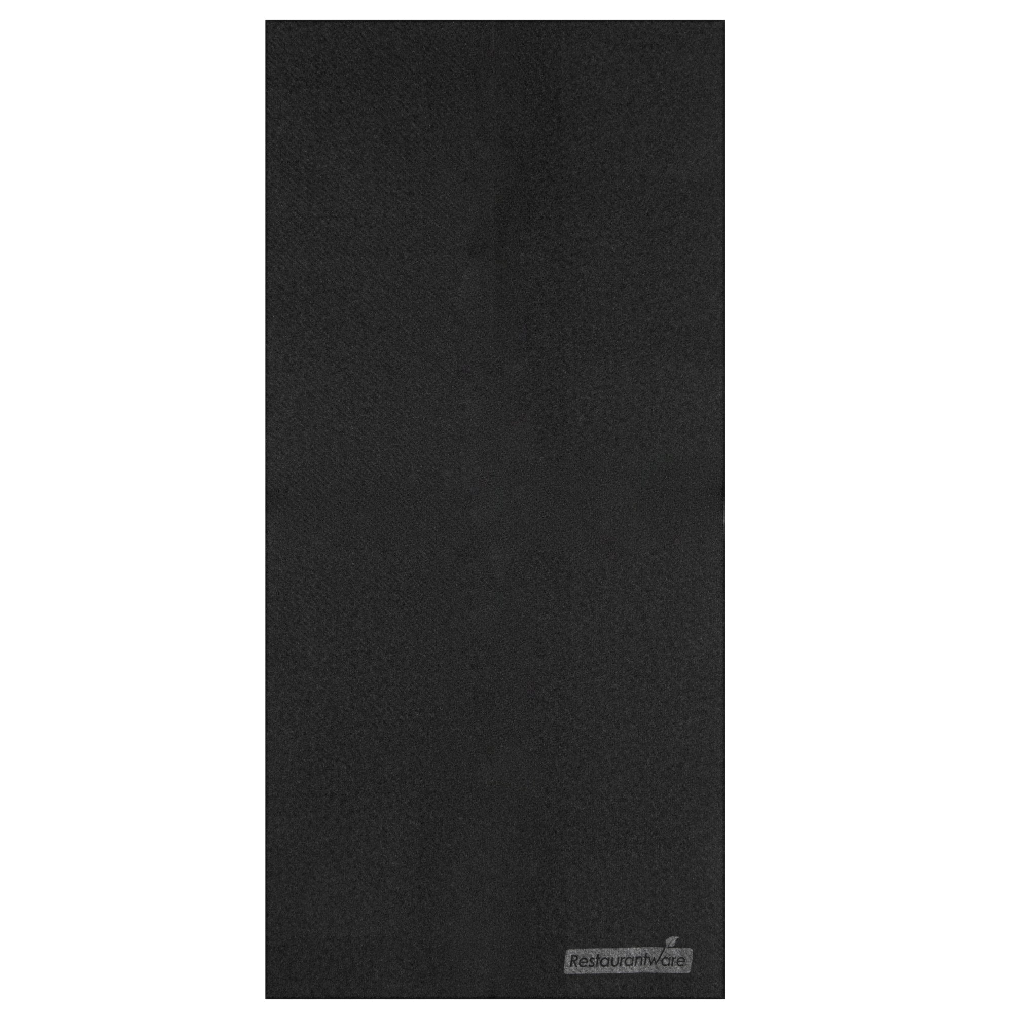 Luxenap Rectangle Black Paper Linen-Feel Guest Towel / Napkin - Air Laid - 15 3/4" x 7 3/4" - 600 count box