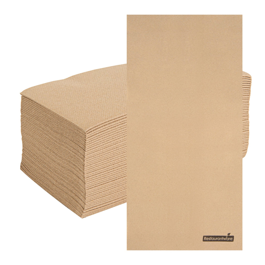 Luxenap Rectangle Kraft Paper Linen-Feel Guest Towel / Napkin - Air Laid - 15 3/4" x 7 3/4" - 50 count box